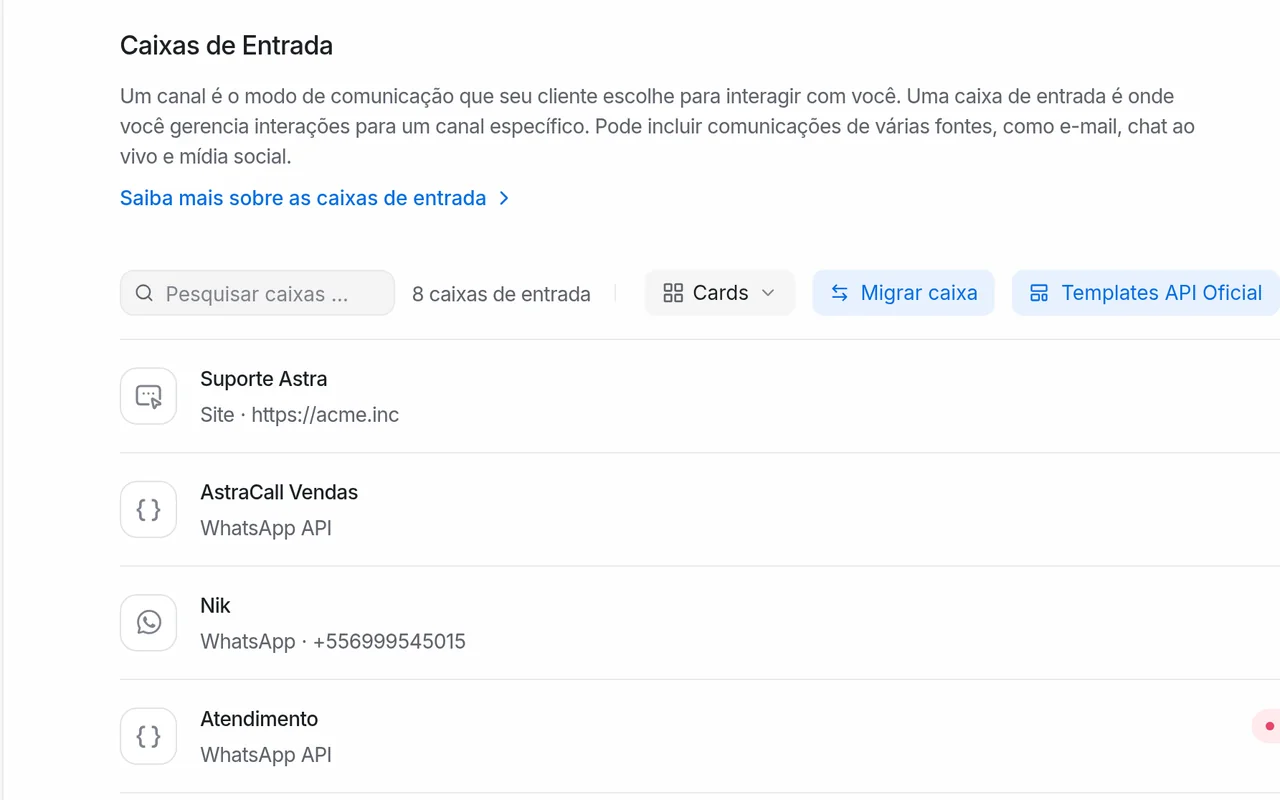 Todos os canais em um lugar